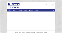 Desktop Screenshot of elteknik-ab.se