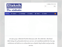 Tablet Screenshot of elteknik-ab.se